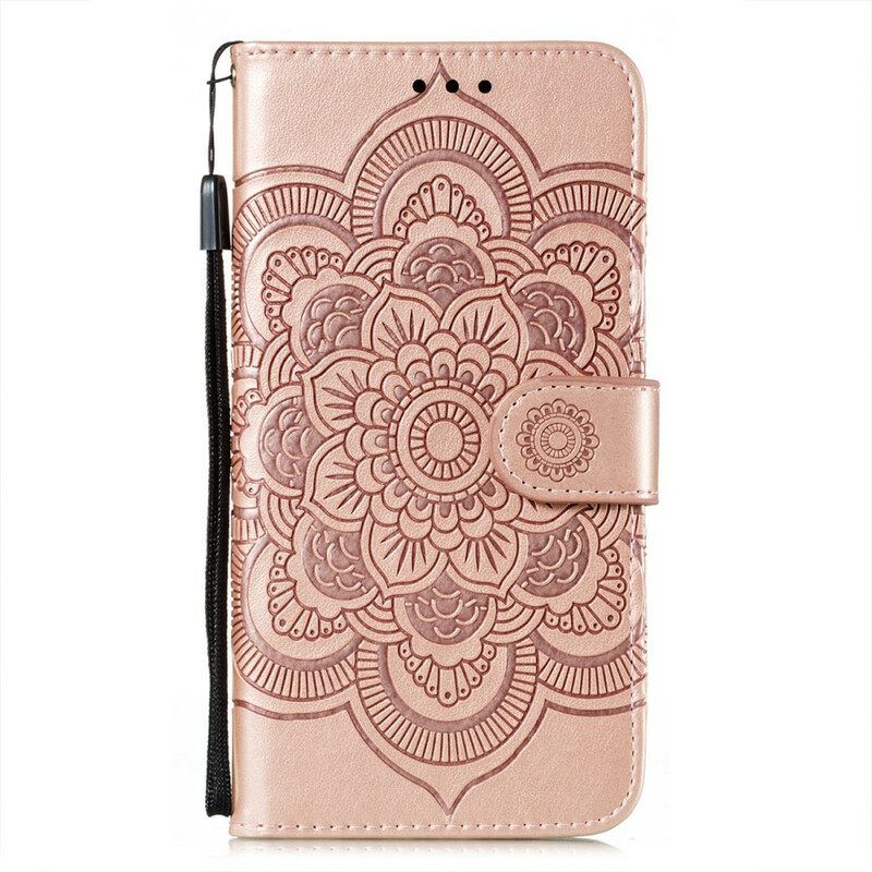 δερματινη θηκη Oppo Find X3 Neo με κορδονι Full Strap Mandala